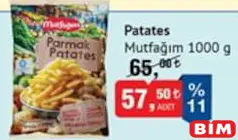 MUTFAĞIM PATATES 1000 G fiyat ve kampanya bilgisi